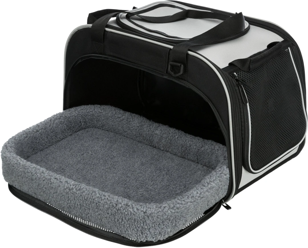 TRIXIE Woon- En Transporttas Hond Valery Zwart/Grijs 4 TRIXIE Woon- En Transporttas Hond Valery Zwart/Grijs - Afbeelding 4