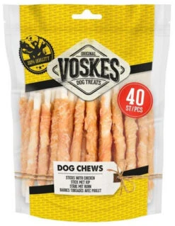 Voskes Rawhide Met Kip Twist 40 St