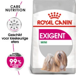 Royal Canin Hondenvoer Exigent Mini 3 Kg -Trixi Huisdier Winkel royal canin mini exigent volwassen hond kieskeurige honden hero packshot